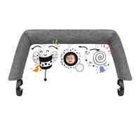 iGRATENS Baby Bouncer Toy Bar, Barra de juguetes para Baby Bouncer Bliss and Balance Soft con 3 PCS Cute Sensory Toys, Fácil de poner y quitar, Skin -Friendly, Lavable a máquina, Blanco y Negro, Suave