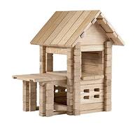 IGROTECO® Casa de Madera con Porche 102 Piezas | Juego de Construcción Infantil | Juguete Educativo para Niños +5 Años | Desarrollo de Imaginación y Habilidades Motora