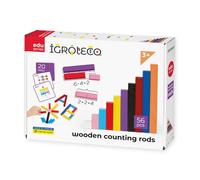 Igroteco® Juego de Barras de cálculo: Juguete Educativo para niños para desarrollar Habilidades matemáticas y Habilidades motoras con Palos de Madera de Colores y tareas