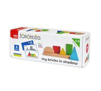 Igroteco® Juego geométrico de madera, 5 figuras coloridas y 20 tareas, materiales seguros, fomenta el pensamiento lógico y la motricidad fina