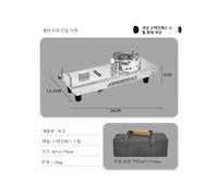 (IGT 0.5 Unidad Plateada) Estufa IGT de media unidad para mesa IGT, cocina de camping al aire libre, barbacoa,