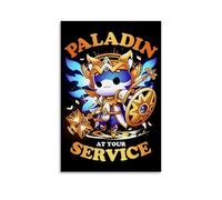Igtefte Paladin at Your Service - Póster en lienzo para oficina, hogar, bar, decoración estética de pared, 40 x 60 cm