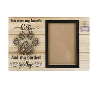 IGTOPS Marco de fotos conmemorativo para mascotas, marco de fotos, adornos, artículos de luto, memoriales y entierros para perros, gatos, mascotas, marco de fotos de madera (B)