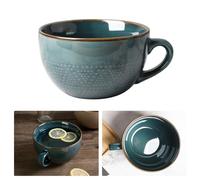 IGTOPS - Taza de café de cerámica grande (700 ml, cuencos para sopa, cuencos para cereales con asa, cuencos de té, muesli, ensalada, cuencos de café, regalos