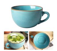 IGTOPS Taza de Café Grande de Cerámica - 700 ml, Cuenco de Porcelana Con Asa Para Cereales, Té, Ensalada - Tazón de Regalo (D)