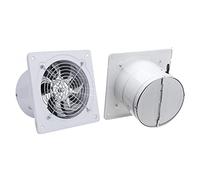 IGTOPS Ventilador de tubo axial de 100 mm de diámetro, ventilador de extracción, ventilador industrial para tubos, resistente al calor, para baño, inodoro, cocina, invernadero, tienda de campaña