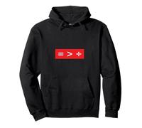 Igual es mayor que dividido Divertido Matemáticas Juego de palabras Ecuación simple Sudadera con Capucha
