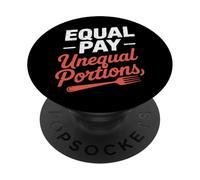Igualdad Salarial Porciones Desiguales Día del Trabajo PopSockets PopGrip Adhesivo