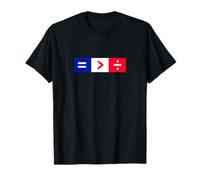 Igualdad sobre división mayor que el odio, símbolo matemático Unidad Camiseta