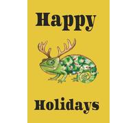 Iguana Happy Holidays Christmas: 110 blank lined paged journal