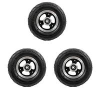 IGUATU 3 Piezas 200X50 Scooter Eléctrico Rueda Sólida Rueda de Scooter de 8 Pulgadas con Neumático Sólido Rueda de Carro Cubo de Aleación Sin Necesidad de Inflar