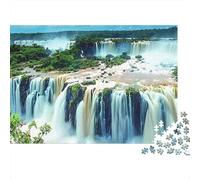 Iguazu Falls Selva Tropical Puzzle de 1000 Piezas Puzzle para Adultos Paisaje Relajación Decoración Hogar Regalo 52x38cm/1000pcs