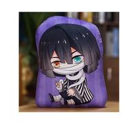 (Iguro Obanai, 20 cm/7,8 pulgadas) Anime Demon Slayer Kimetsu No Yaiba almohada de felpa colgante juguete de peluche