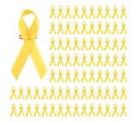 IGXX 100 Pines de Cinta Amarilla, Insignias de Concienciación con Cierre de Seguridad para Funerales, Apoyo a la Salud Mental y Eventos Conmemorativos