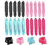 IGXX Set de 20 Rulos Sin Calor - Rollos de Esponja Suave para Mujeres y Niñas (Negro/Rosa/Azul/Fucsia) - 21x3,5cm para Cabello Corto y Medio, Cómodos para la Noche