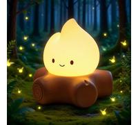 IHALO Luz nocturna para niños y habitaciones infantiles, recargable por USB, regulable, lámpara LED con un bonito diseño de hoguera, ayuda para dormir y luz suave para bebés y niños, Decoración