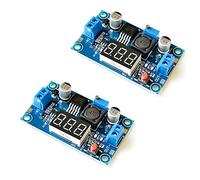 iHaospace 2 módulos de conversión de corriente continua ajustable con pantalla LED de voltímetro de 4 a 40 V de entrada a 1,25 a 37 V de salida.