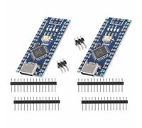 iHaospace 2 unidades Nano 3.0 Shield Type USB C ATmega Modelo 328P CH340 Micro Controller Module Board 16MHz compatible con Arduino Nano