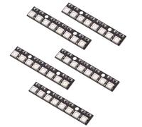 iHaospace 5 tiras de luz WS2812 5050 RGB de 8 bits con 8 luces LED, placa de desarrollo integrada a todo color, color negro, para Arduino