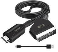 iHaospace Convertidor de Scart a HDMI, All-in-One Adaptador Video Audio HD 1080P para HDTV STB VHS Xbox PS3 Sky DVD BLU-Ray