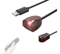 iHaospace Extensor de infrarrojos con control remoto, receptor de infrarrojos con cable USB para TV y caja de TV