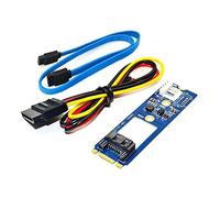 iHaospace M.2 a SATA 7Pin Tarjeta Adaptador M.2 a SATA 3.0 Convertidor Placa Adaptador para 2242 2260 2280 SDD con Cable de Alimentación