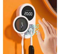 iHave Desinfectante y soporte para cepillos de dientes, soportes para cepillos de dientes UV con iones negativos de 100 m para desinfección de 360°, prevención de moho y eliminación de olores, soporte