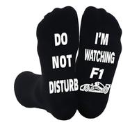 IHCEMIH Calcetines divertidos, calcetines novedosos para hombres, regalos de Navidad como relleno de calcetines, día del padre, regalo de cumpleaños para papá, marido, novio, abuelo, I'm Watching F1