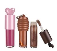Ihdjasg Brillo de labios para mujer,Portátil en formato de bolsillo 3 piezas - Labios rellenadores y brillantes | Para mamá, estudiante, novia, amigos, desplazamientos a casa, escuela, citas