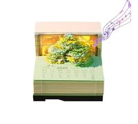 Ihdjasg Calendario de escritorio 3D 2026 - Bloc de notas de escultura de papel,Bloque decorativo de papel para profesores, estudiantes, freelancers, tocador, mesita de noche