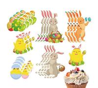 Ihdjasg De Conejo Para Tarta - 24 Piezas De Huevos Divertidos De Papel | Conejos de Papel para Cupcakes y Decoración de Primavera - Para Cocina Restaurante Hogar Oficina Cumpleaños Postres