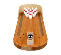 Ihdjasg Mini juego de bolos - Familia Fiesta Entretenimiento Juguetes de mesa, Mini Bolera de Madera para Mesa - Para Hogar, Fiestas, Camping, Picnic, Viajes, Oficina, Niños y Adultos