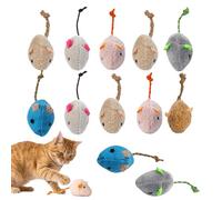 Ihdjasg Ratones de Gato | 12 Piezas Catnip Interactivo mordedor | Peluche Interactivo Gatito ratón de Juego | para Limpieza Gatito Comportamiento de Caza Interior y Exterior rascar y