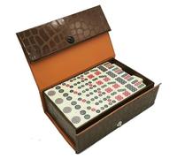 Ihdjasg Set de Mahjong,Juegos de Mesa Portátiles - Juego Familiar De Mahjong | para Exterior Viaje Acampada Familia Adultos Principiantes