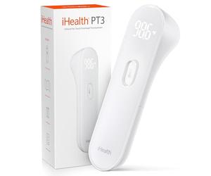 iHealth no-touch termómetro de la frente, termómetro infrarrojo digital para adultos y niños, sin contacto termómetro para bebés con 3 sensores ultrasensibles (pt3)
