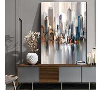 IHHGNB Cuadro de ciudad, puente, barco, decoración del hogar, lienzo abstracto, impresiones artísticas de paisajes para sala de estar (40x50cm (16x20in)/Sin marco)