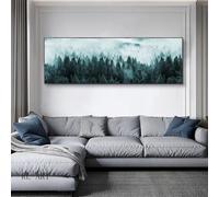 IHHGNB Cuadro moderno de paisaje sobre lienzo, arte de pared, impresiones en lienzo, imagen de bosque, póster para sala de estar, decoración del hogar (45x135cm (18x53in)/Sin marco)