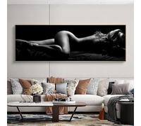 IHHGNB Impresiones en lienzo de mujeres modernas durmiendo en la cama, pósteres, arte de pared, pinturas de cuerpo desnudo para decoración del hogar y dormitorio (45 x 135 cm, sin marco)
