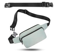 IHIGOGOFA Riñonera Hombre Mujer Deportiva Unisex con Cinturón Ajustable Extendido de 30 cm Riñoneras para Entrenamiento al Aire Libre Viajes Casual Correr Senderismo (Verde Claro)