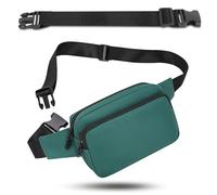 IHIGOGOFA Riñonera Hombre Mujer Deportiva Unisex con Cinturón Ajustable Extendido de 30 cm Riñoneras para Entrenamiento al Aire Libre Viajes Casual Correr Senderismo (Verde)