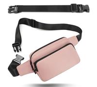 IHIGOGOFA Riñonera Hombre Mujer Deportiva Unisex con Cinturón Ajustable Extendido de 30 cm Riñoneras para Entrenamiento al Aire Libre Viajes Casual Correr Senderismo (Rosa)