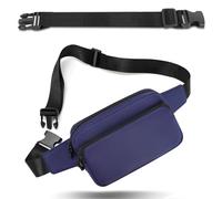 IHIGOGOFA Riñonera Hombre Mujer Deportiva Unisex con Cinturón Ajustable Extendido de 30 cm Riñoneras para Entrenamiento al Aire Libre Viajes Casual Correr Senderismo (Azul Oscuro)