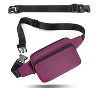 IHIGOGOFA Riñonera Hombre Mujer Deportiva Unisex con Cinturón Ajustable Extendido de 30 cm Riñoneras para Entrenamiento al Aire Libre Viajes Casual Correr Senderismo (Morado)