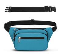 IHIGOGOFA Riñonera Hombre Mujer Deportiva Unisex con Cinturón Ajustable Extendido de 60 cm y 4 Bolsillos con Cremallera Bolsa para Entrenamiento al Aire Libre Viajes Casual Correr Senderismo