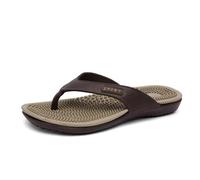 ihinzry Sandalias deportivas para hombre con suela de masaje de pies, sandalias de playa antideslizantes para verano, cómodas sandalias de exterior transpirables para senderismo y ocio, marrón, 45 EU