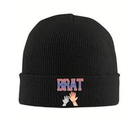 IHIUHGCN 2025 Nuevo Gorro de Punto Brat Rave Skullies de Mujer Gorros de Otoño consombreros Entre Sombreros Charli XCX Álbum Crochet