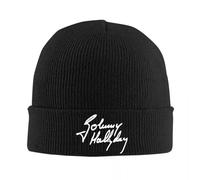 IHIUHGCN Nuevos Gorros de Gorra Johnny Hallyday 2025 de Punto 100% algodón para Mantener el Calor