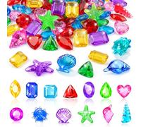 IHLOOTD 100 Piezas Juguetes de Piscina Diving Gems, Gemas Piratas de Acrílico, Piedras Preciosas de Buceo, Set de Gemas Coloridos, para Fiestas en Piscina, Juegos de Playa, Búsquedas del Tesoro (C)