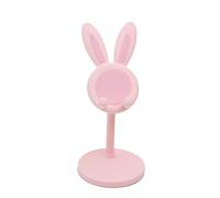 IhLux Soporte para Teléfono Móvil Con Forma de Conejo - Ajustable en Altura y Mesa, Con Transmisión (Rosa)