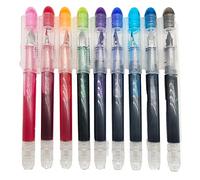 iHMeiju Juego de 9 plumas estilográficas desechables, bolígrafos estilográficas de tinta de colores para escribir, escritura suave, caligrafía y garabateos, 9 colores básicos.